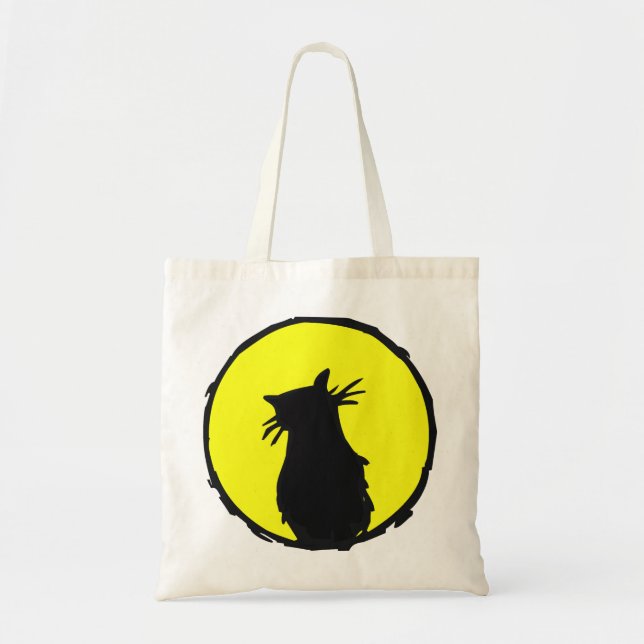 Cat in the Moon Tote Bag (Front)