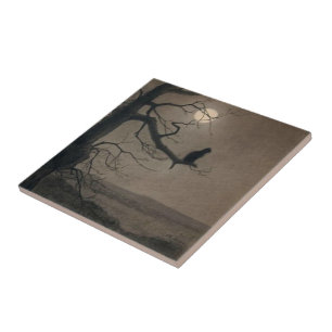 Cat in the Moonlight, , Alexandre Steinlen Tile