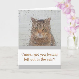 Cat In The Rain Cancer Support Card