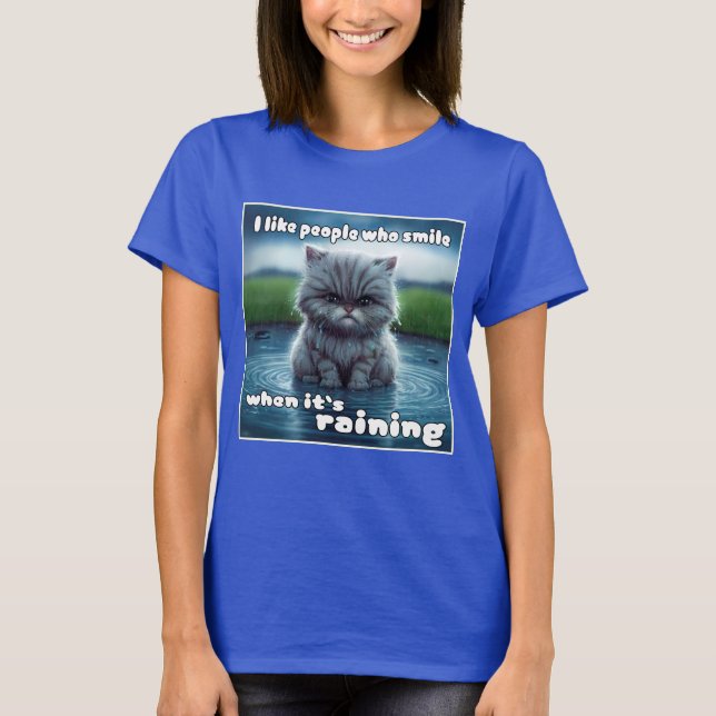 Cat in the rain T-Shirt (Front)