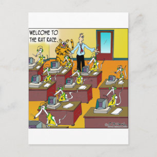 Cat In The Rat Race Postcard