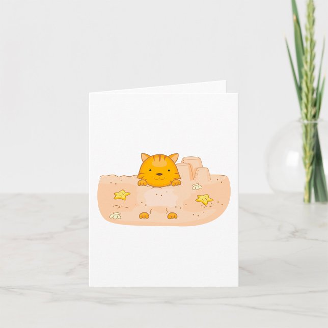 Cat In The Sand Card (Creator Uploaded)
