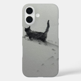 cat in the snow 2 iPhone 16 case