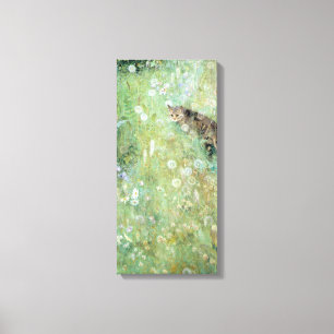 Cat in the Summer Meadow, Bruno Liljefors Canvas Print