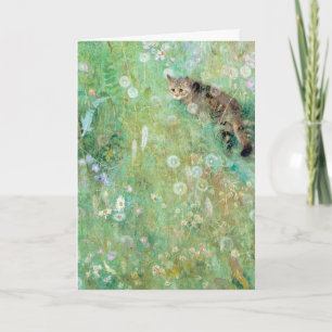 Cat in the Summer Meadow, Bruno Liljefors Card