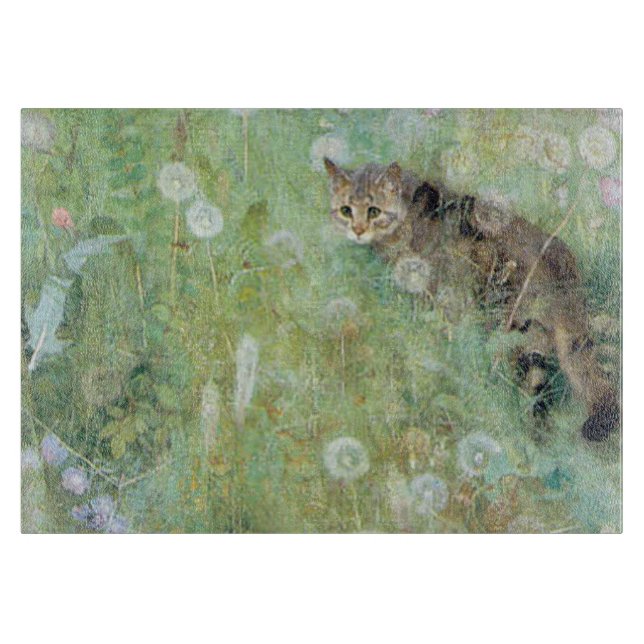 Cat in the Summer Meadow, Bruno Liljefors Cutting Board (Front)