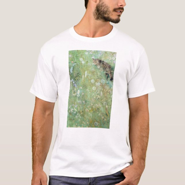 Cat in the Summer Meadow, Bruno Liljefors T-Shirt (Front)