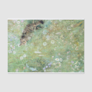 Cat in the Summer Meadow, Bruno Liljefors Tissue Paper