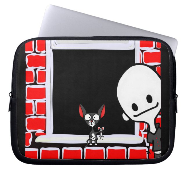 Cat in the Window Laptop Sleeve (Front)
