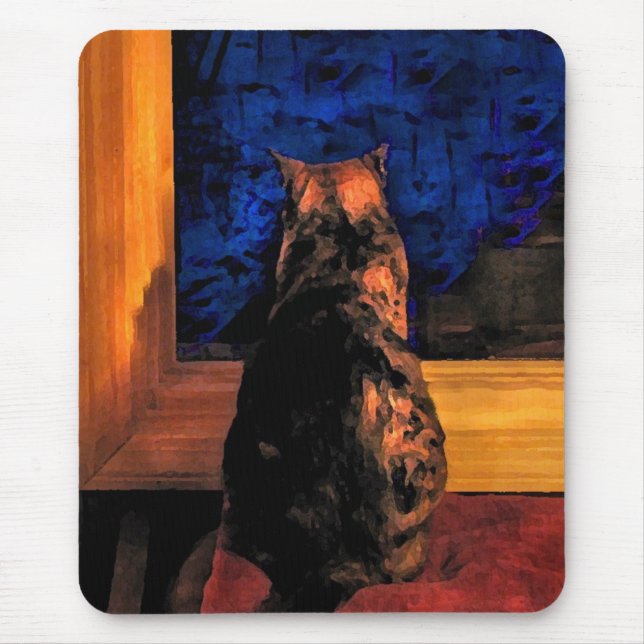 Cat in the Window Mouse Mat (Front)