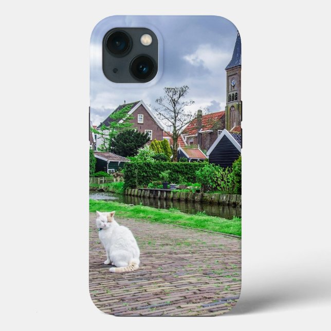 Cat in traditional fishing village Case-Mate iPhone case (Back)