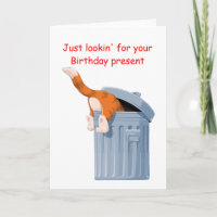 Cat in Trash Can - Bottoms Up Birthday