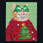 Cat in Ugly Christmas Sweater Jigsaw Puzzle<br><div class="desc">May all your sweaters be ugly and bright! | Avanti,  the Global Humour Brand™ has been entertaining the world with its Feel Good Funny greeting cards for over 40 years. Our characters live life to the fullest and celebrate the humour in everyday life.</div>