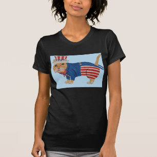 Cat In Uncle Sam Suit T-Shirt