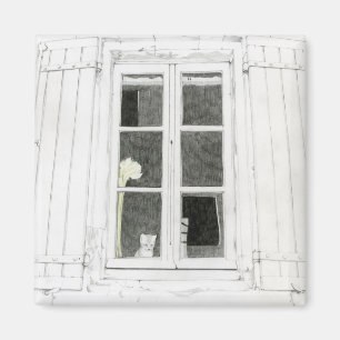 Cat in Window Magnet