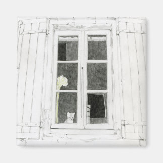 Cat in Window Magnet