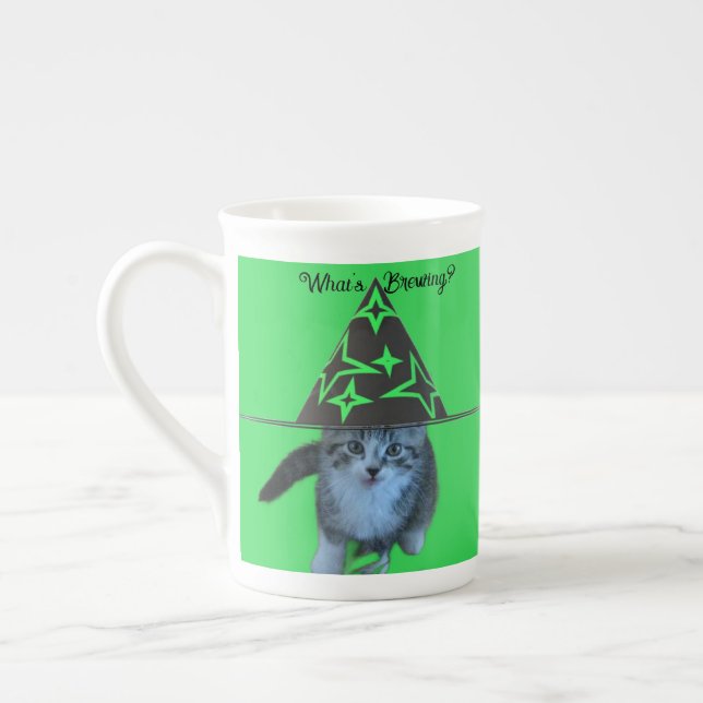 Cat in Witch Hat Mug (Left)