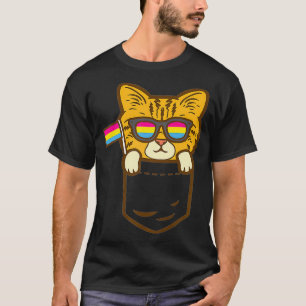 Cat In Your Pocket Purride LGBTQ Pride Panseual Pa T-Shirt