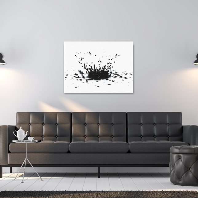 Cat Ink Splat Canvas Print (Creator Uploaded)
