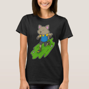 Cat Inline skating Roller skates T-Shirt