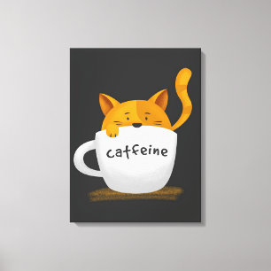 Cat inside coffee mug Canvas