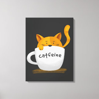 Cat inside coffee mug Canvas