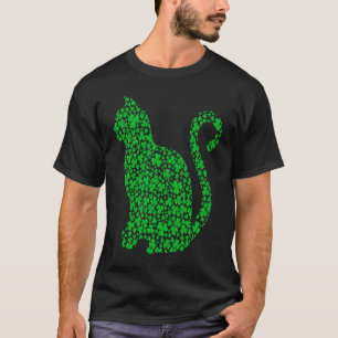 Cat Irish Shamrock Cat St Patrick's Day T-Shirt