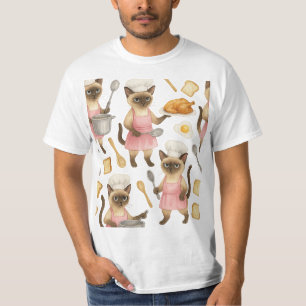Cat is Cooking Food Breakfast T-Shirt