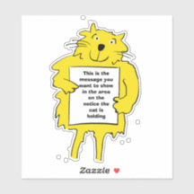 Cat is Holding a Poster