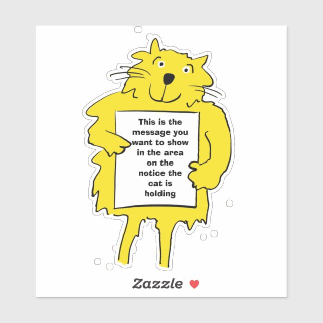 Cat is Holding a Poster (Sheet)