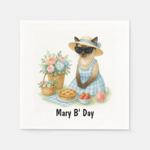 Cat is in Garden Party Garden Party Napkin