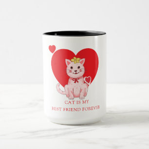 cat is my best friend forever cute mug
