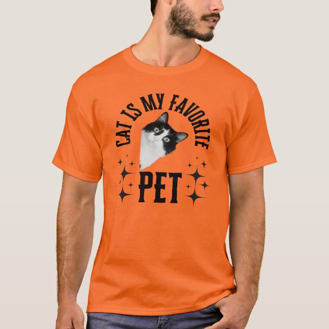 Cat is My Favourite Pet T-Shirt (Front)