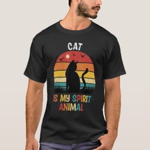 Cat Is My Spirit Animal Cat T-Shirt