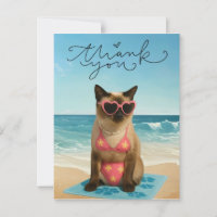 Cat is on the beach