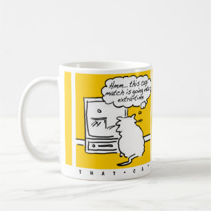 Cat is Watching a Televised Football Match Coffee Mug
