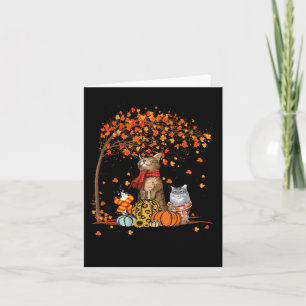 Cat It’s Fall Y’all Pumpkins Autumn Halloween Cat Card