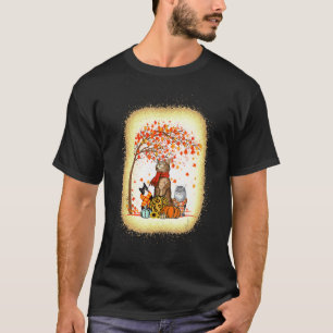Cat It's Fall Y'all Pumpkin Autumn Halloween Cat F T-Shirt
