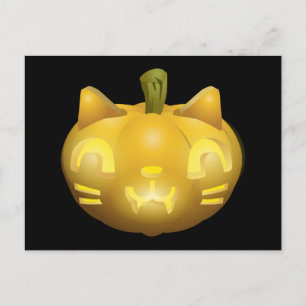 Cat Jack O Lantern Postcard