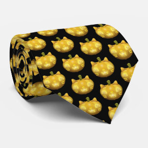 Cat Jack O Lantern Tie