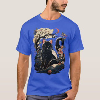 Cat Japan Style Funny Cat Gift Retro Vintage Funny T-Shirt