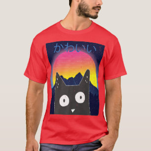 Cat Japanese Indie Aesthetic Alt Cute Anime Retro T-Shirt
