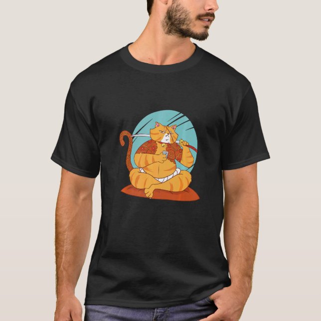 Cat Japanese T-Shirt (Front)