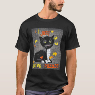 Cat Jigsaw Puzzle Love T-Shirt