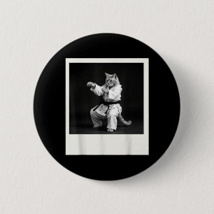 Cat Jiu Jitsu Karate Taekwondo Funny Graphic 6 Cm Round Badge