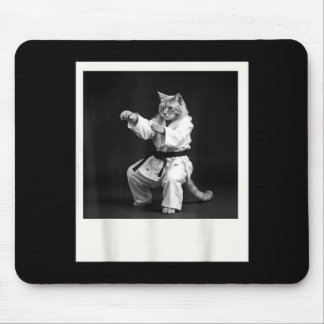 Cat Jiu Jitsu Karate Taekwondo Funny Graphic Mouse Mat