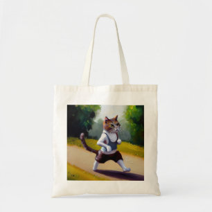Cat Jogging Tote Bag