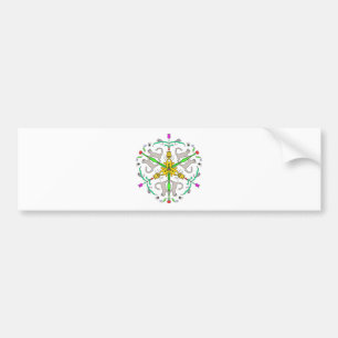 Cat kaliedoscope bumper sticker