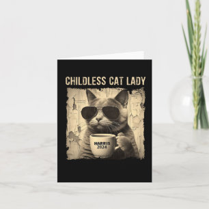 Cat Kamala 2024 Harris - Childless Cat Lady Vintag Card