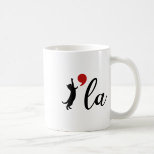 Cat Kamala Harris W 2024 Madam President Comma La Coffee Mug